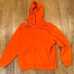 Filson Full Zip Hoodie Bright Flame Orange Blaze Fleece CC XL NWOT